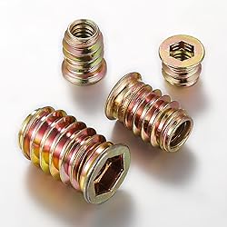 Wensilon 5/16”-20 100Pcs Threaded Insert for Wood