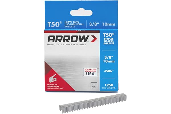 Arrow Fasteners 50624 T50 Staples, 3/8 Inch ...