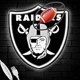 Football Team Neon Sign, Cool Dimmable Light Up Football Team Logo Hanging USB Powered for Wall Decor, Man Cave, Bedroom, Game Room Deco, Birthday Christmas Merch Gift for Boys Fans