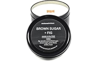 Anchored Northwest - Brown Sugar + Fig Travel Tin Candle, 6oz, 35+ Hour Burn