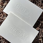 SOLE PAPER CO. Embossed Bride & Groom Couple Wedding Card Set