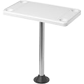 DetMar 12-1107C Removable Rectangular Marine/RV Table , Ivory