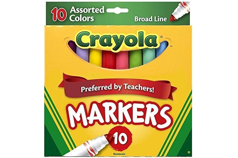Crayola Assorted Broad Line Markers 10 Count - 2 Pack
