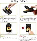 RnCop Reusable Mouse Trap 4 Pack Heavy Duty High Sensitivity Indoor Outdoor view 3