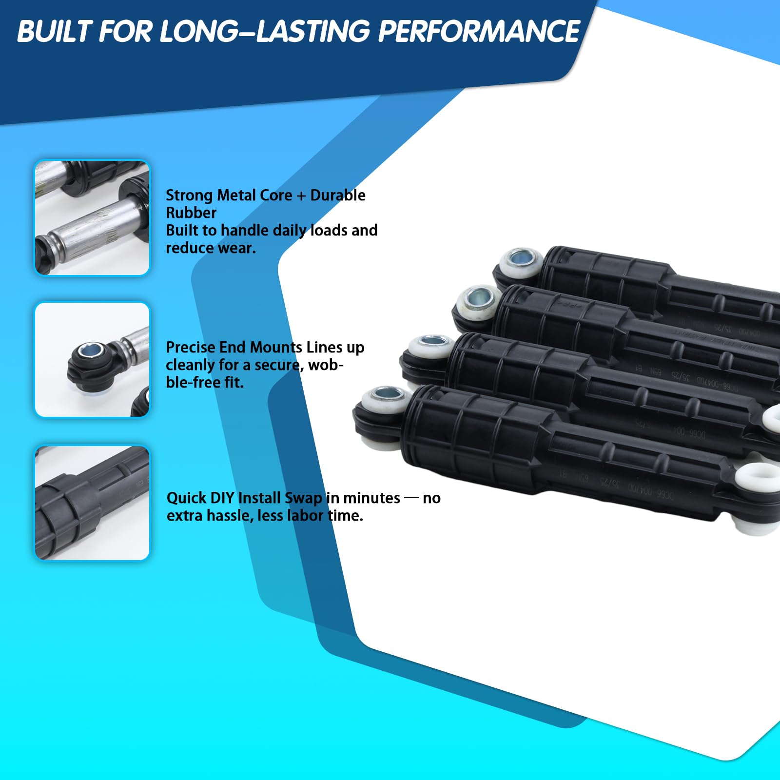 Condition photo showing New/Like New for wf45r6100ac wf45r6300av wf45r6100aw wf45b6300ac washer shock absorber kit