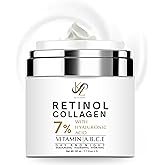 Retinol Collagen Face Moisturizer & Moisturizer Face Cream with Retinol – Anti Aging Face Cream for Women with 7% Hyaluronic Acid, Vitamins A B C E – Facial Moisturizer for Day & Night 1.7 fl oz