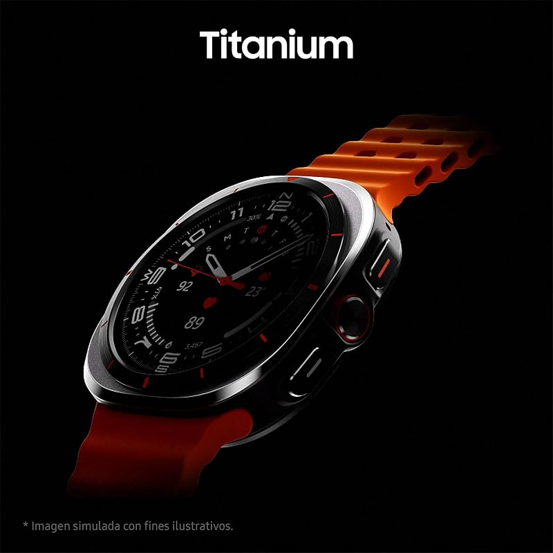 Samsung galaxy watch ultra lte 47 mm + carregador - smartwatch, monitoramento de saúde, rastreamento esportivo, cinza escuro (versão em espanhol)