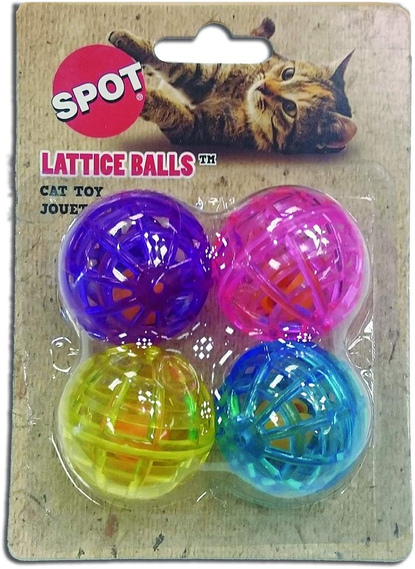 SPOT Ethical Products 773073 4-Pack Lattice Balls Cat Toy : Pet Toy Balls : Pet Supplies