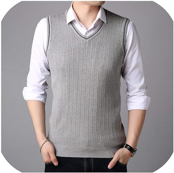 Amazon Co Jp ペリラファイヤーセーター男性服セーターニット秋 セーターvネックノースリーブセーターベスト 服 ファッション小物