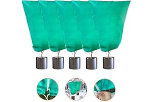LARNORJE Plant Covers Freeze Protection – 35" × 50" Reusable Plant Protector Bag with Drawstring and Zipper for Plants Trees Shrub, Frost Jacket Warm Blanket for Freeze Frost Protection Season Extension