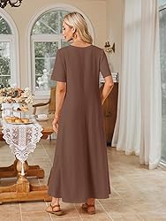 MEROKEETY Women's 2025 Spring Summer Casual Maxi