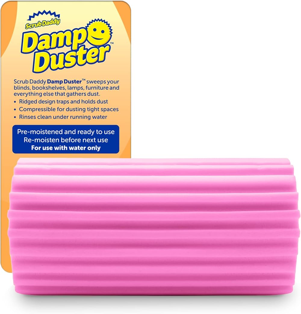 Scrub Daddy Damp Duster Multipurpose Cleaning Sponge Pink