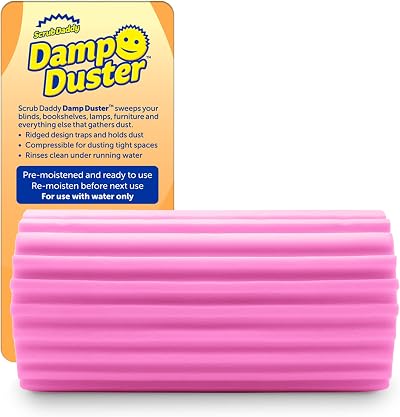 Scrub Daddy Damp Duster Multipurpose Cleaning Sponge Pink