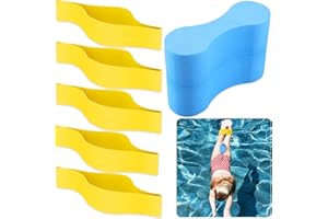 Blueweenly 6 Pcs Rubber Pulling Ankle Strap and Swim Buoy Pull Buoy Swim Training Swimming Ankle Bands Swimming Gear for Legs Swimming Training Equipment Accessories for Kids Adults Beginners