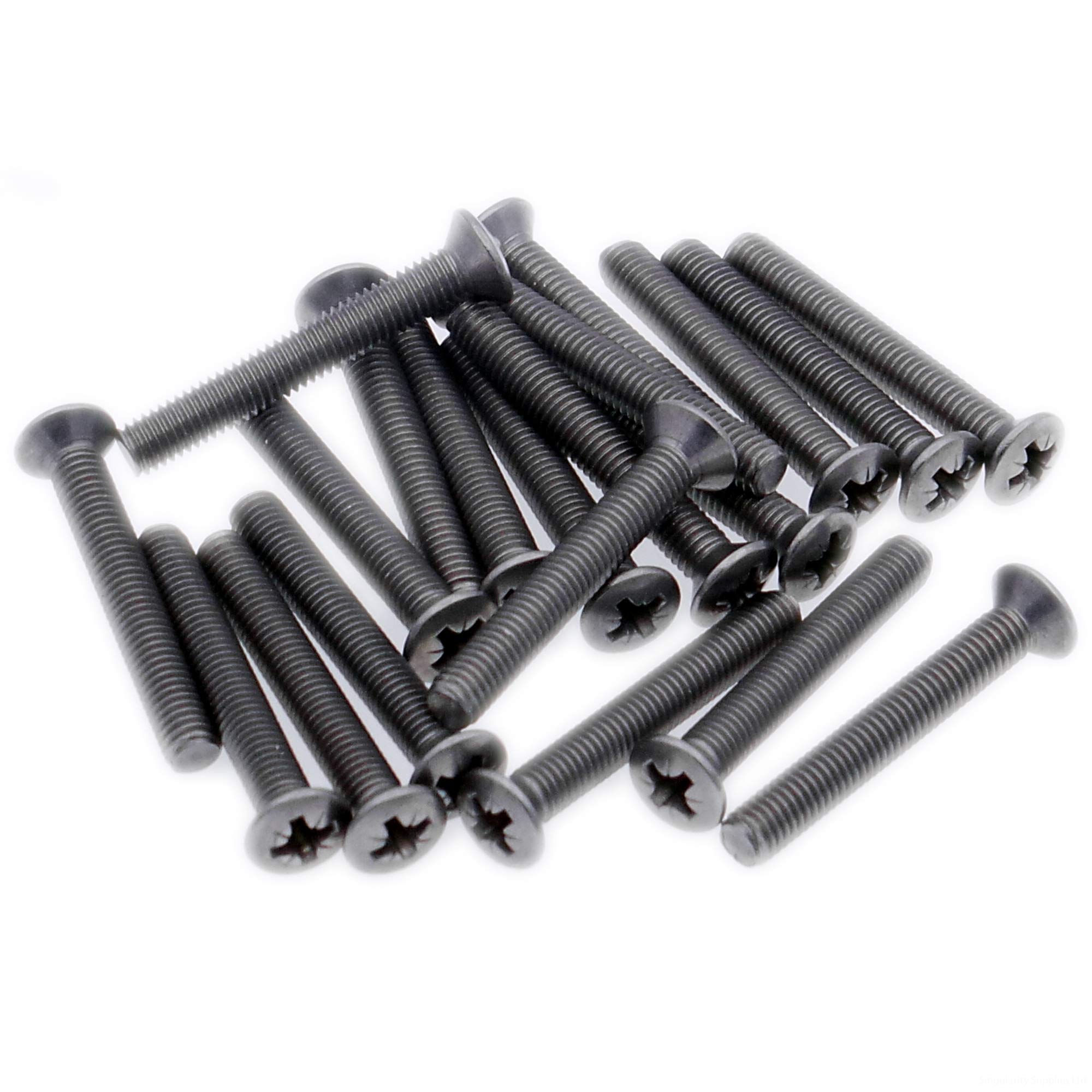 M4 (4mm x 30mm) Pozi Raised Countersunk Machine Screw (Bolt) - Stainless Steel (A2) (Pack of 20)