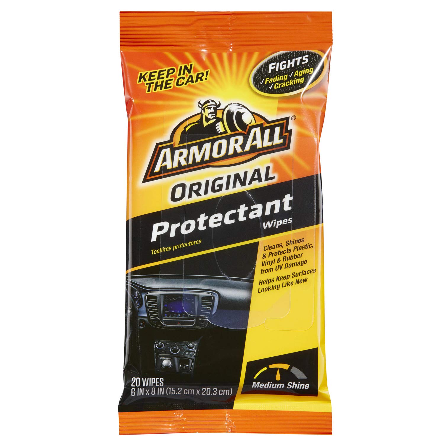 Armor All Wipes 20 Wipes in a Pouch (Protectant)