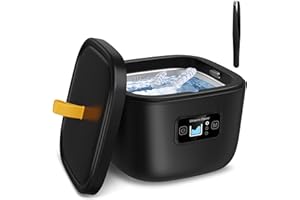 TANAVE Ultrasonic Cleaner for Retainer, Denture, Mouth Guard, Aligner, Whitening Tray, Toothbrush Head, 43kHz 255ML Ultrasonic Retainer Cleaner Machine, UV Ultrasonic Jewelry Cleaner for Ring Diamond