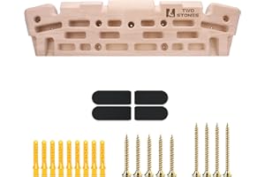 TWO STONES Wooden Hangboard Rock Climbing Pull Up Bar Designed Training for Climbing, Wooden Fingerboard Climbing Finger Boar