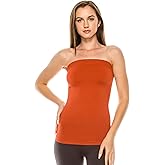 Kurve Women's Seamless Stretch Long Bandeau Tube Top (XS/S, M/L, L/XL, XL/XXL) -Made in USA-