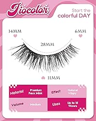 False Eyelashes Wispy Lashes Natural Look Fake