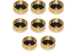 YOUHO 8pcs Brass Refill Cap 1 LB Propane Bottle Cap Gas Tank Cylinder Sealed Cap Protect Cap
