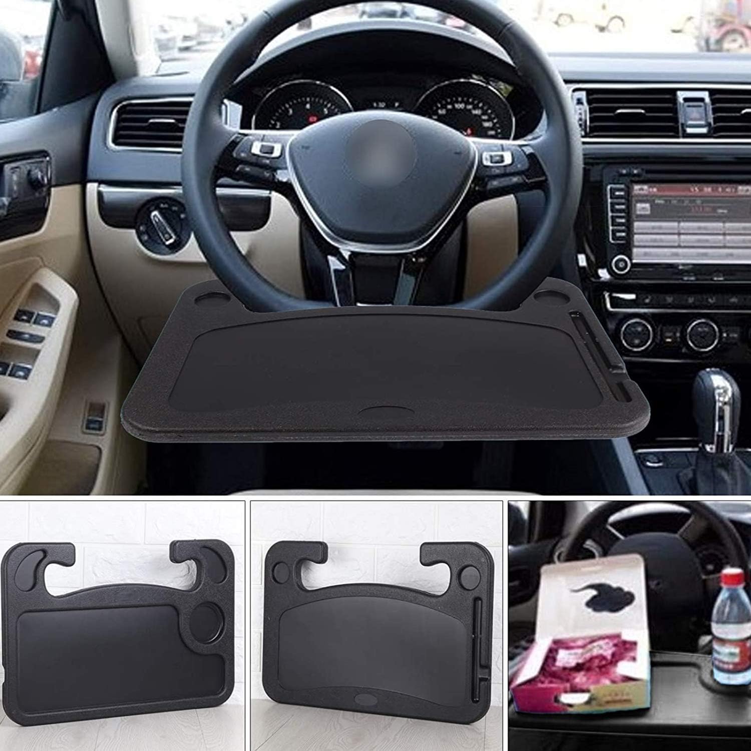 STARPIA Car Steering Wheel Table, Car Eating Steering Wheel Table Tray