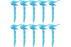 SHIDOW Blue Beach Towel Clips, Anchor Stakes Clamps, Outdoor Beach Towel Anchor Stakes Clips, Picnic Blanket Holders, Sand Spikes (Whale, 10 PCS)