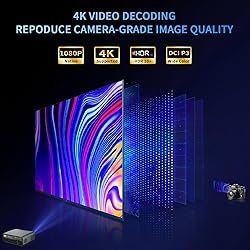 4K Smart Daylight Projector 5G WiFi Bluetooth,1000