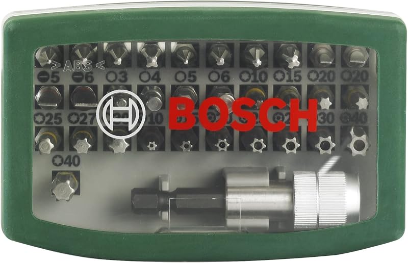 Home and Garden Bosch 2607017063 Rainbow Set 32 Inserti Avvitamento, Verde, Confezione da 1