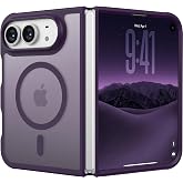 Magnetic for iPhone Duo Case Heavy Duty Protection Dark Purple | Compatible with MagSafe,Military Grade Drop Protection,Translucent Matte,Non-Slip,Shockproof Bumper Case