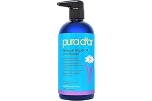PURA D'OR 16 Oz Renewal Argan Oil Conditioner – Sulfate-Free, Hydrating, Frizz Control, Color-Safe, with Organic Aloe Vera & Argan Oil, Nourishing & Strengthening for Dry, Damaged Hair