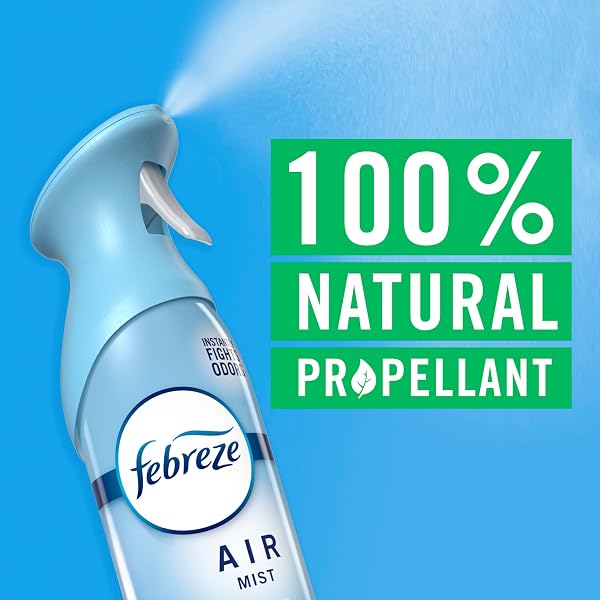 FEBREZE AIR MIST, AIR FRESHENER SPRAY, ODOR FIGHTING ROOM SPRAY, DEODORIZER FOR HOME BATHROOM KITCHEN OFFICE APARTMENT DORM ROOM CLASSROOM, GAIN ORIGINAL SCENT, 8.1OZ (PACK OF 6)