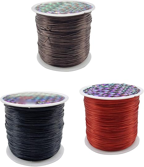 Amazon Co Jp 3個 組紐 ビーズコード 風鈴の紐 スレッド 蝋引き糸 編み紐 ブレスレット 細い紐 極細 ひも ワックスコード 紐 糸 弾力紐 手芸 用 手縫い 編み フィラメント ホビー