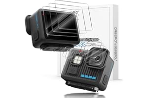 (3+3+3) Orzero Compatible for Gopro Lit Hero, 3 Packs Display Screen Protector + 3 Packs Camera Lens Protector + 3 Packs Flas