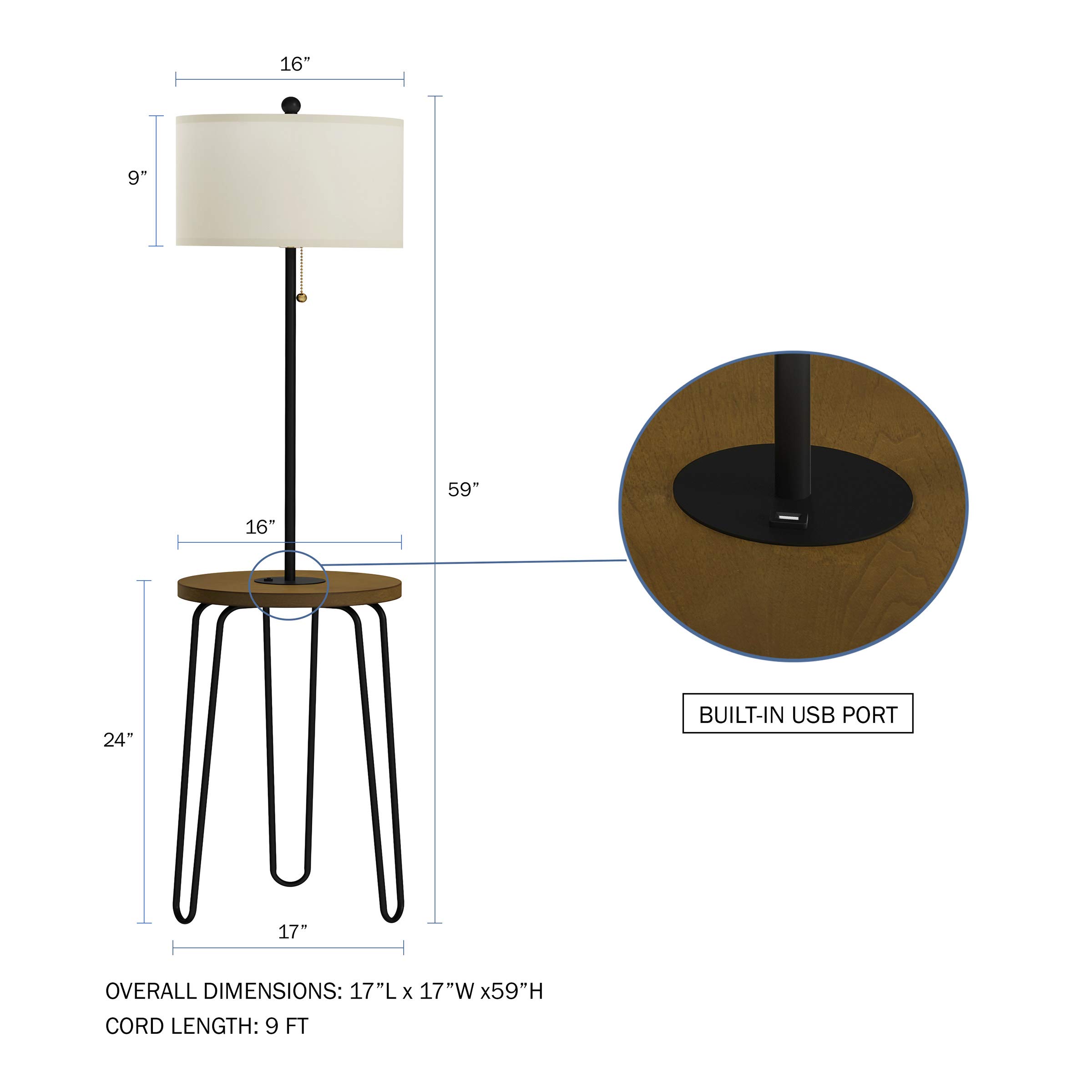 Mainstay Transitional Glass End Table Lamp Matte Black 1 Pack Buy Online In Pakistan At Desertcart Productid 67223049