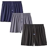 BAMBOO COOL Men's Boxer Short soft and Breathable Knit Boxers for men Moisture-wicking Underwear with Button Fly