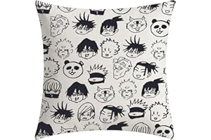 TSOTMO JJK Anime Pillow Home Decor Japanese Anime Lover Cushion Cover for Home Living Room Women Bedroom (Japanese Cartoon PC