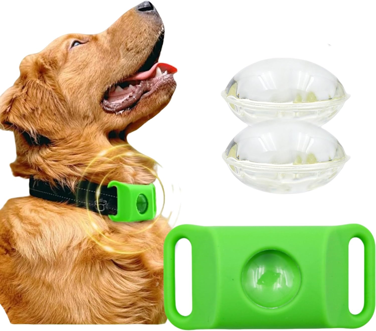FurSure Pendant for Dogs, Adjustable Collar Tag for Small Medium Large Breeds, Water-Resistant Odorless Wellness Pendant (Green)