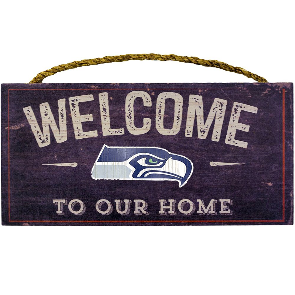 Fan Creations Welcome Seattle Seahawks Distressed 6 x 12, 6" x 12", Multicolored