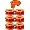 0.065” WA0010 Replacement Trimmer Spool Line for Worx WG154 WG163 WG160 WG180 WG175 WG155 WG151 String Trimmer Weed Eater (6
