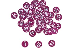 HAPIVIDA Livestock Identification Ear Tags, 1-50 Purple Identification Numbered Animal Ear Tag Poultry Ear Tagger, Husbandry Hanging Numbered Tag for Cows Cattle Goats