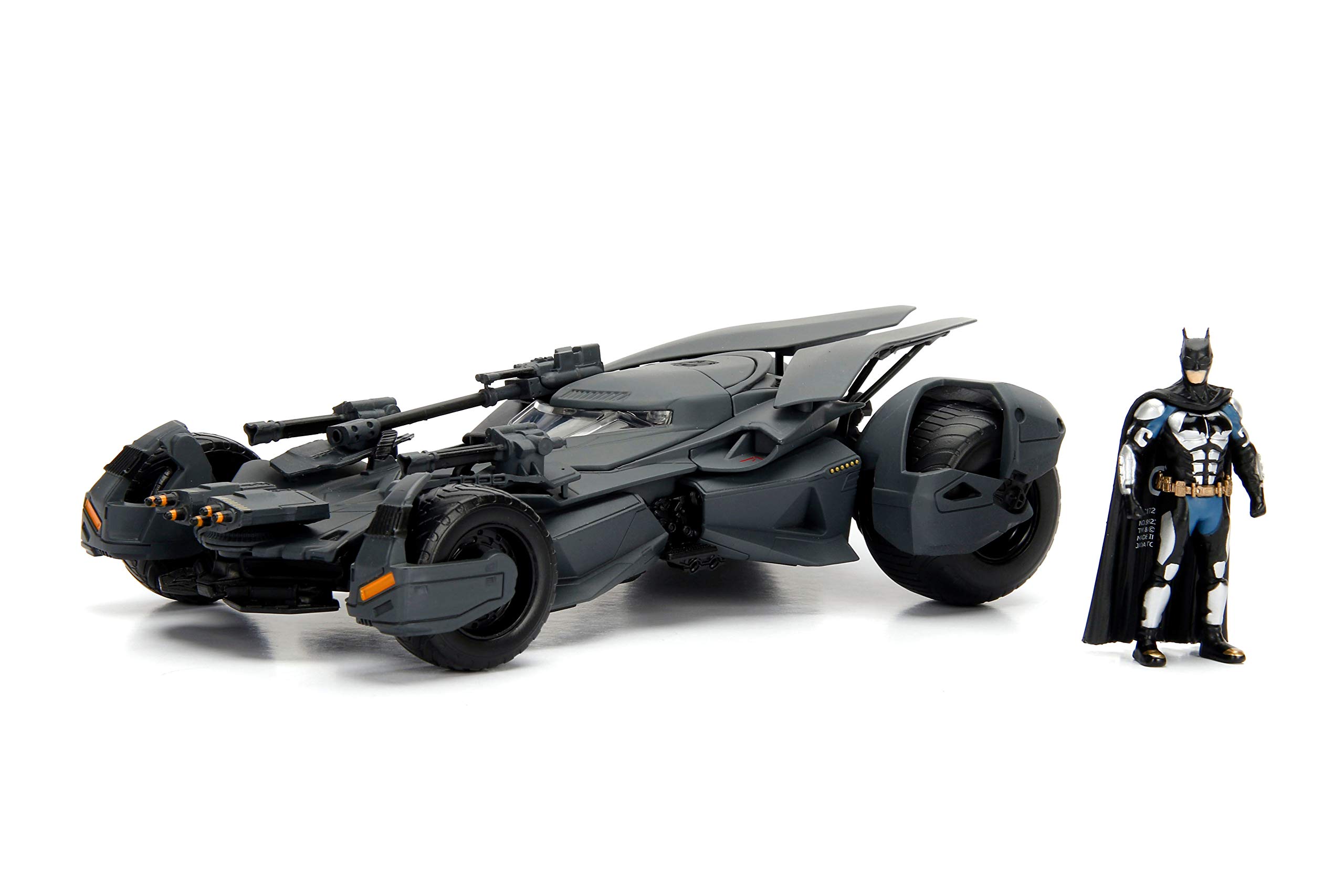 DC Comics 1:24 Justice League Batmobile Die-cast Car with 2.75" Batman Figure, Toys for Kids and Adults - Image 3
