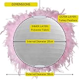 Klass Home Collection 30cm Pink Feather Light Shade for Pendant Ceiling Lamp view 3