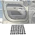 HIRUFAIT Screw Decorative Cover for 2020-2023 Land Rover Defender 110 Accessories, 56 PCS Aluminum Alloy Car Screw Protection Cover Trim (Defender 110 - for 4 Side Doors) (Black)