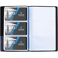 MaxGear Business Card Organizer, Portable Business Card Holder Book for Men & Women, 240 Business Cards Credit Card Binder Pr
