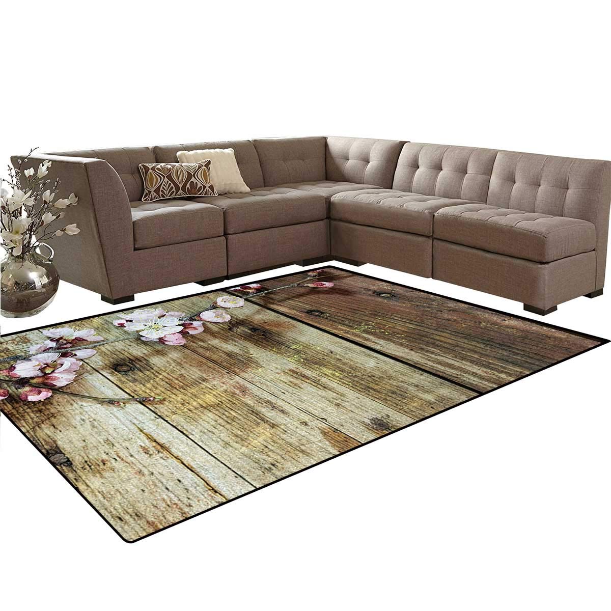 Amazon Com Rustic Floor Mat Stained Walnut Branch With Soft