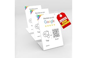 REVLIXI Google Review Stand (3 PCS)- Boost Reviews w/Reusable Google Review Tap Card Stand & QR Code Stand -No App, No Subscription- Android & iPhone Compatible -Boost Google Reviews for Online Growth
