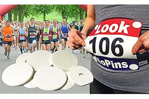 EVENTCLIP Race Bib Clips - White X 4 Snap-Lock for Securing Running and Cycling Numbers. Made with Recycled Plastic. (The Original & The Best Est 2012)