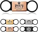 EDSG Silent Slide On Dog Tags for Pets Personalised UK Champagne Gold