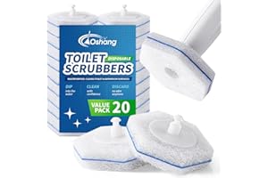 oshang Toilet Cleaner Refills, Toilet Refill Pads, Disposable Toilet Brush Heads for Toilet and Bathroom Cleaning, Compatible with Clorox Toilet Brush (20 Count)